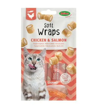 Soft Wraps chat poulet saumon -3 pièces